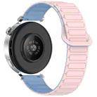 For Amazfit Active 20mm Dual Color Magnetic Buckle Silicone Watch Band(Pink+Blue) - 2