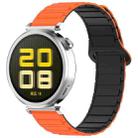 For Amazfit Active 20mm Dual Color Magnetic Buckle Silicone Watch Band(Orange+Black) - 1