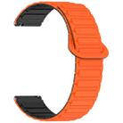 For Amazfit Active 20mm Dual Color Magnetic Buckle Silicone Watch Band(Orange+Black) - 3