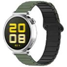 For Amazfit Active 20mm Dual Color Magnetic Buckle Silicone Watch Band(Green+Black) - 1