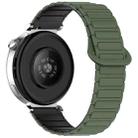 For Amazfit Active 20mm Dual Color Magnetic Buckle Silicone Watch Band(Green+Black) - 2