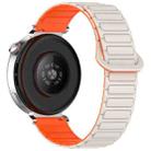 For Amazfit Active 20mm Dual Color Magnetic Buckle Silicone Watch Band(Starlight+Orange) - 2