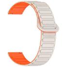 For Amazfit Active 20mm Dual Color Magnetic Buckle Silicone Watch Band(Starlight+Orange) - 3