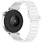 For Amazfit Active 20mm Dual Color Magnetic Buckle Silicone Watch Band(White) - 2