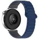 For Garmin Forerunner 165 Dual Color Magnetic Buckle 20mm Silicone Watch Band(Blue+Grey) - 2