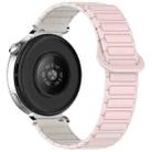 For Honor Watch GS 4 Dual Color Magnetic Buckle 22mm Silicone Watch Band(Pink+Starlight) - 2