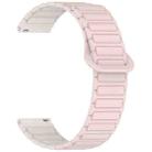 For Honor Watch GS 4 Dual Color Magnetic Buckle 22mm Silicone Watch Band(Pink+Starlight) - 3