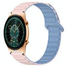 For Honor Watch GS 4 Dual Color Magnetic Buckle 22mm Silicone Watch Band(Pink+Blue) - 1