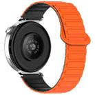 For Honor Watch GS 4 Dual Color Magnetic Buckle 22mm Silicone Watch Band(Orange+Black) - 2