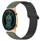 For Honor Watch GS 4 Dual Color Magnetic Buckle 22mm Silicone Watch Band(Green+Black) - 1