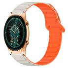 For Honor Watch GS 4 Dual Color Magnetic Buckle 22mm Silicone Watch Band(Stralight+Orange) - 1