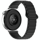 For Garmin Venu 3 Dual Color Magnetic Buckle 22mm Silicone Watch Band(Black) - 2