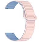 For Garmin Venu 3 Dual Color Magnetic Buckle 22mm Silicone Watch Band(Pink+Blue) - 3
