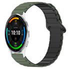 For Garmin Venu 3 Dual Color Magnetic Buckle 22mm Silicone Watch Band(Green+Black) - 1