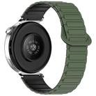 For Garmin Venu 3 Dual Color Magnetic Buckle 22mm Silicone Watch Band(Green+Black) - 2