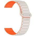 For Xiaomi Watch S4 Sport Dual Color Magnetic Buckle 22mm Silicone Watch Band(Stralight+Orange) - 3