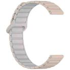 For Amazfit Bip 5 / GTR 4 / GTR 3 Dual Color 22mm Magnetic Buckle Silicone Watch Band(Milk Tea+Rocky White) - 3