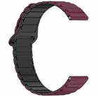 For Amazfit Bip 5 / GTR 4 / GTR 3 Dual Color 22mm Magnetic Buckle Silicone Watch Band(Wine Red+Black) - 3