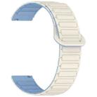 For Amazfit Bip 5 / GTR 4 / GTR 3 Dual Color 22mm Magnetic Buckle Silicone Watch Band(White+Blue) - 2