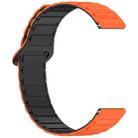 For Amazfit Bip 5 / GTR 4 / GTR 3 Dual Color 22mm Magnetic Buckle Silicone Watch Band(Orange+Black) - 3