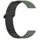 For Amazfit Bip 5 / GTR 4 / GTR 3 Dual Color 22mm Magnetic Buckle Silicone Watch Band(Green+Black) - 3