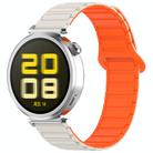 For Amazfit Bip 5 / GTR 4 / GTR 3 Dual Color 22mm Magnetic Buckle Silicone Watch Band(Starlight+Orange) - 1