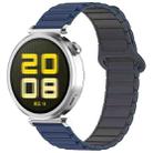 For Amazfit Bip 5 / GTR 4 / GTR 3 Dual Color 22mm Magnetic Buckle Silicone Watch Band(Blue+Grey) - 1