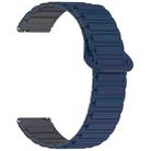 For Amazfit Bip 5 / GTR 4 / GTR 3 Dual Color 22mm Magnetic Buckle Silicone Watch Band(Blue+Grey) - 2