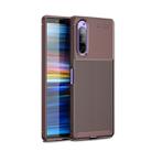 Beetle Series Carbon Fiber Texture Shockproof TPU Case for Sony Xperia 2(Brown) - 1