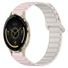 For Garmin Venu 3S Dual Color Magnetic Buckle 18mm Silicone Watch Band(Pink+Starlight) - 1