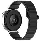 For Garmin Venu 3S Dual Color Magnetic Buckle 18mm Silicone Watch Band(Black) - 2