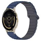 For Garmin Venu 3S Dual Color Magnetic Buckle 18mm Silicone Watch Band(Blue+Grey) - 1