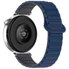 For Garmin Venu 3S Dual Color Magnetic Buckle 18mm Silicone Watch Band(Blue+Grey) - 2