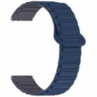 For Garmin Venu 3S Dual Color Magnetic Buckle 18mm Silicone Watch Band(Blue+Grey) - 3