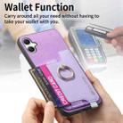 For Samsung Galaxy XCover 7 Retro Cross Leather Ring Horizontal Insert Card Bag MagSafe Phone Case(Purple) - 3