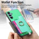 For Samsung Galaxy M54 / F54 5G Retro Cross Leather Ring Horizontal Insert Card Bag MagSafe Phone Case(Green) - 3