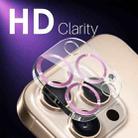 For iPhone 16 Pro / 16 Pro Max NORTHJO Camera Lens Protector CD Veins 3D Tempered Glass Film(Pink) - 3