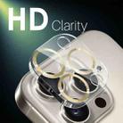 For iPhone 16 Pro / 16 Pro Max NORTHJO Camera Lens Protector CD Veins 3D Tempered Glass Film(Gold) - 3