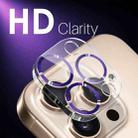 For iPhone 16 Pro / 16 Pro Max NORTHJO Camera Lens Protector CD Veins 3D Tempered Glass Film(Purple) - 3