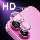 For iPhone 16 / 16 Plus NORTHJO Camera Lens Protector CD Veins 3D Tempered Glass Film(Pink) - 3