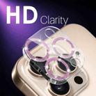 For iPhone 16 Pro / 16 Pro Max NORTHJO Camera Lens Protector Glitter Ring 3D Tempered Glass Film(Pink) - 3