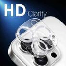 For iPhone 16 Pro / 16 Pro Max NORTHJO Camera Lens Protector Glitter Ring 3D Tempered Glass Film(Silver) - 3