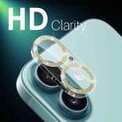 For iPhone 16 / 16 Plus NORTHJO Camera Lens Protector Glitter Ring 3D Tempered Glass Film(Gold) - 3