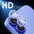 For iPhone 16 / 16 Plus NORTHJO Camera Lens Protector Glitter Ring 3D Tempered Glass Film(Blue) - 3