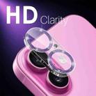 For iPhone 16 / 16 Plus NORTHJO Camera Lens Protector Glitter Ring 3D Tempered Glass Film(Purple) - 3