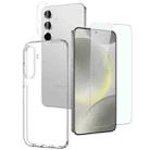 For Samsung Galaxy S24 5G NORTHJO TPU Case with Screen and Lens Film, Support Fingerprint Unlock(Transparent) - 1