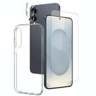 For Samsung Galaxy S25 Edge 5G NORTHJO TPU Case with Screen and Lens Film, Support Fingerprint Unlock(Transparent) - 1