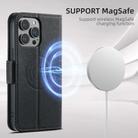 For iPhone 12 Suteni J08 Multifunctional Cross Texture MagSafe Leather Phone Case(Black) - 3