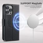 For iPhone 13 Pro Suteni J08 Multifunctional Cross Texture MagSafe Leather Phone Case(Black) - 3