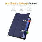 For Samsung Galaxy Tab S10+ / S9+ / S9 FE+ ENKAY Tri-fold Custer Texture TPU Leather Smart Tablet Case with Pen Slot(Purple) - 2
